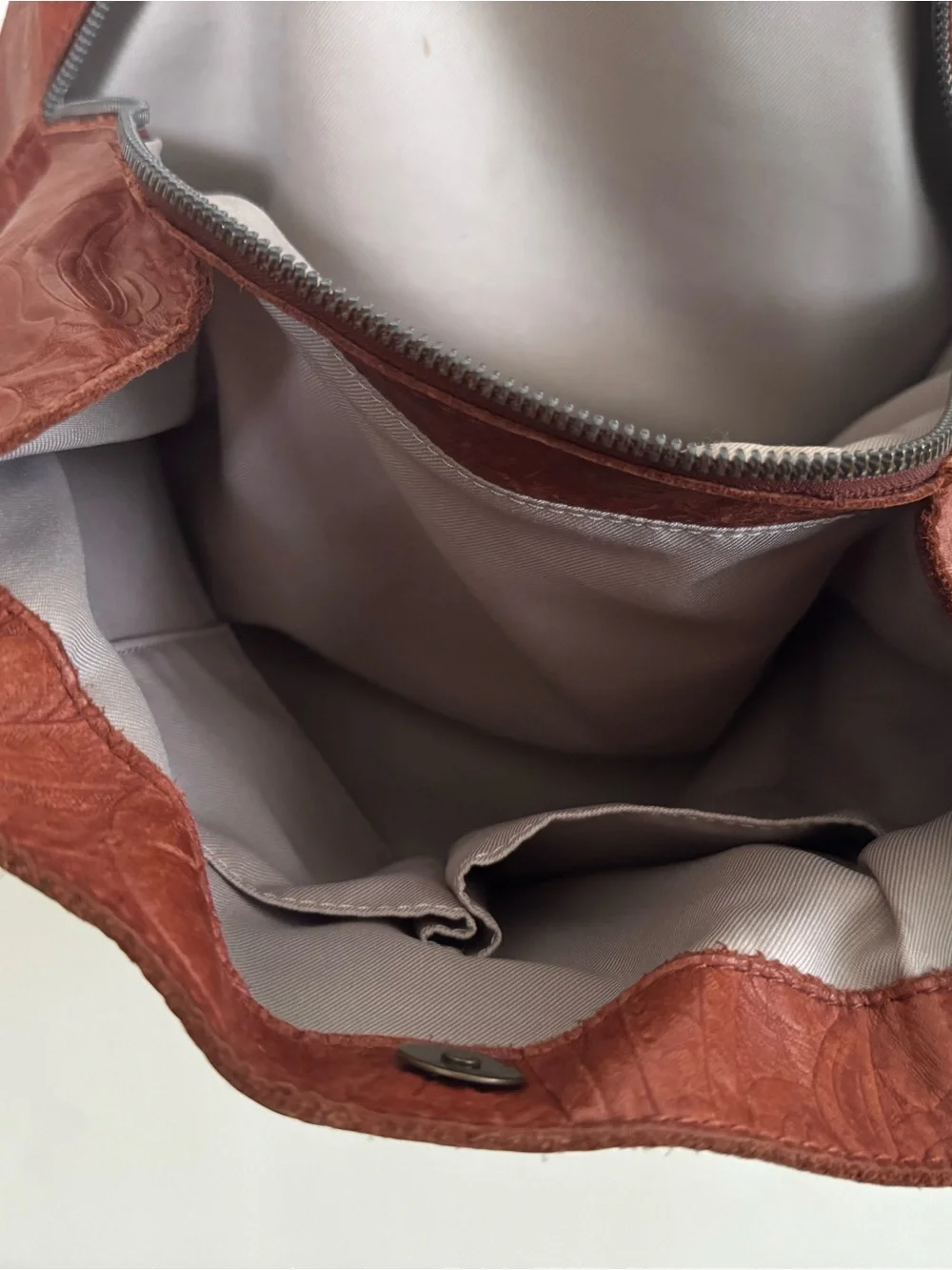 American Leather Co. Leather Embossed Tote Bag
